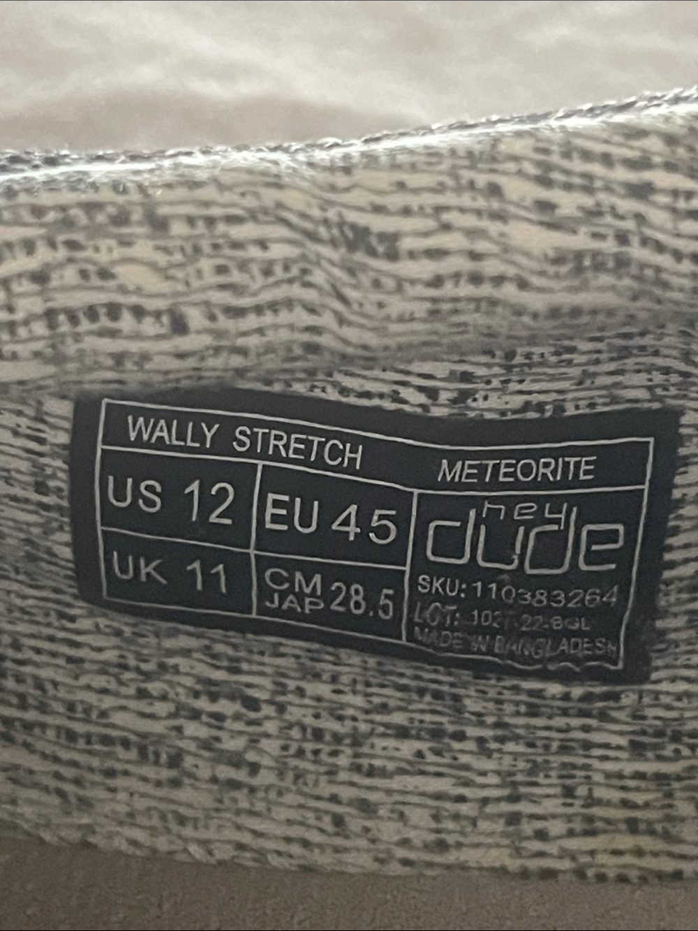 HEYDUDE Men’s Wally Stretch Metorites - Picture 5 of 5